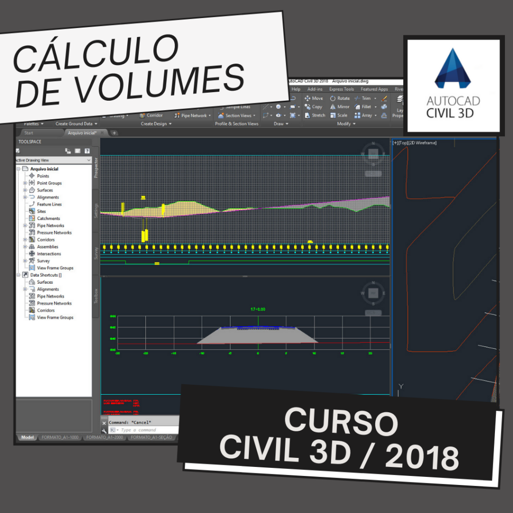 Curso Autocad Civil D C Lculo De Volumes Globus Pro Engenharia